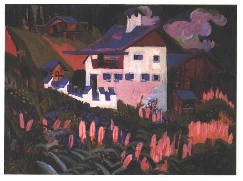 Ernst Ludwig Kirchner House in the meadows oil painting picture